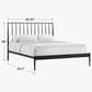 Hawthorne Furniture Transitional Queen Metal Panel Bed in Matte, , large