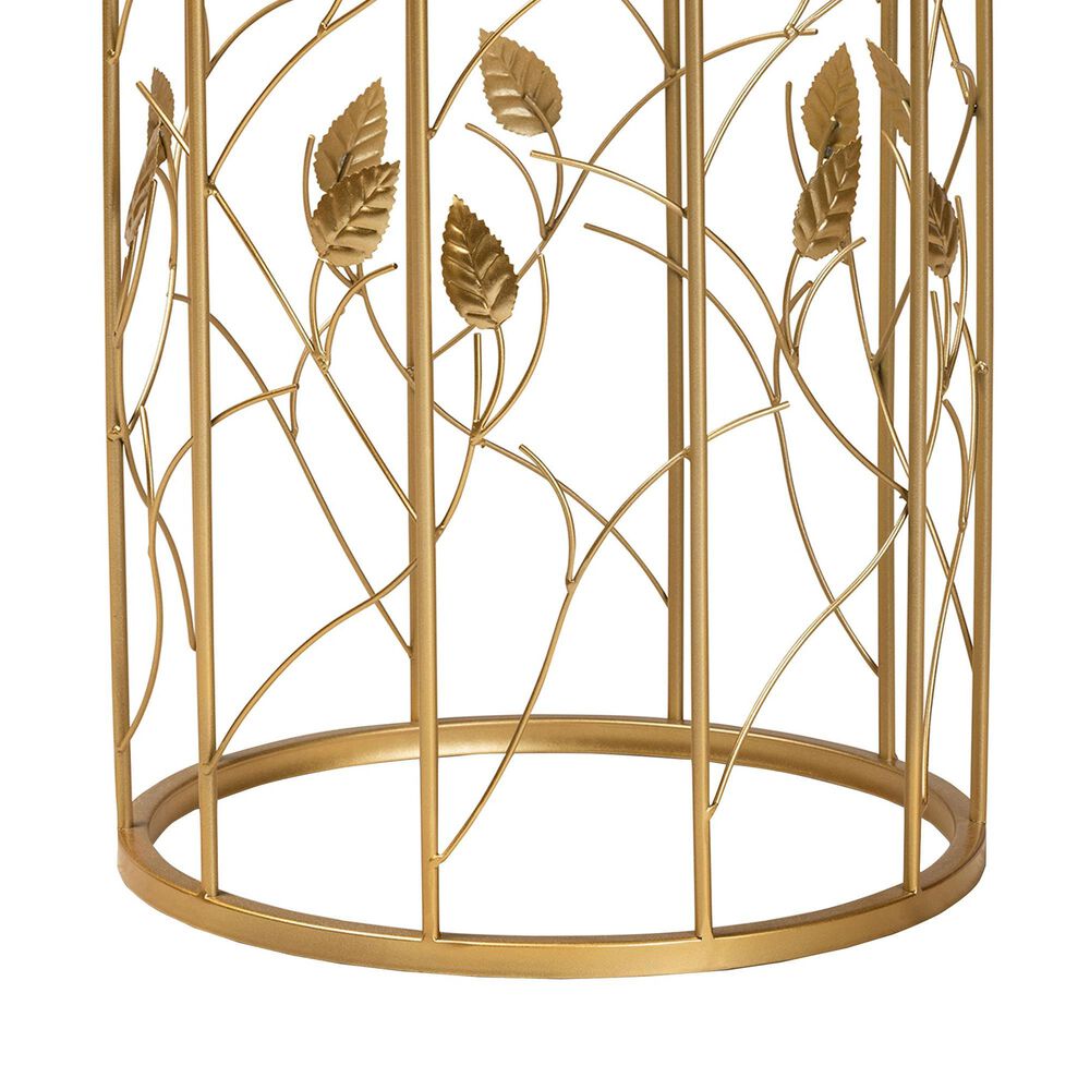 Baxton Studio Anaya End Table in Brushed Gold, , large