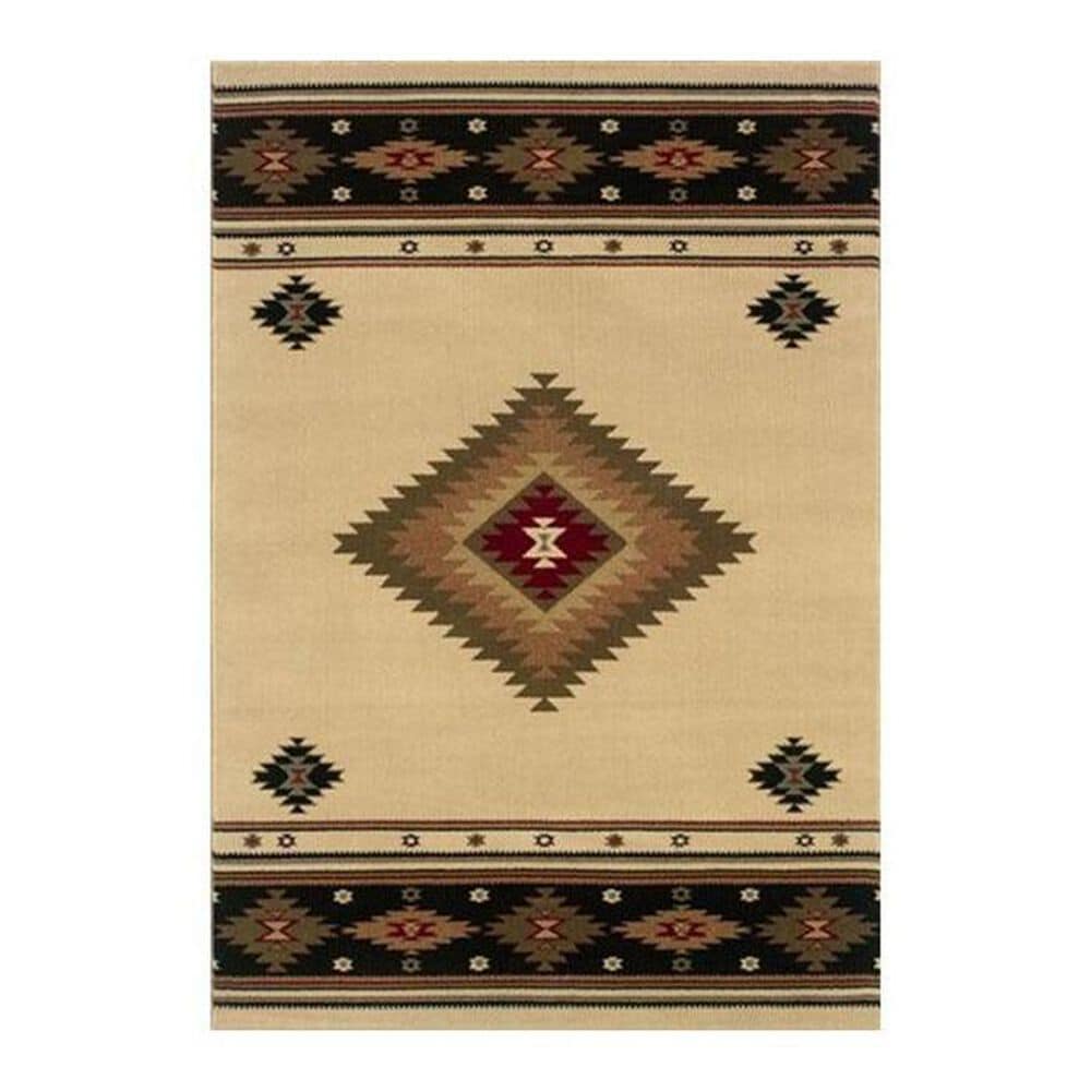 Oriental Weavers Hudson 87I 6"7" x 9"6" Cream Area Rug, , large