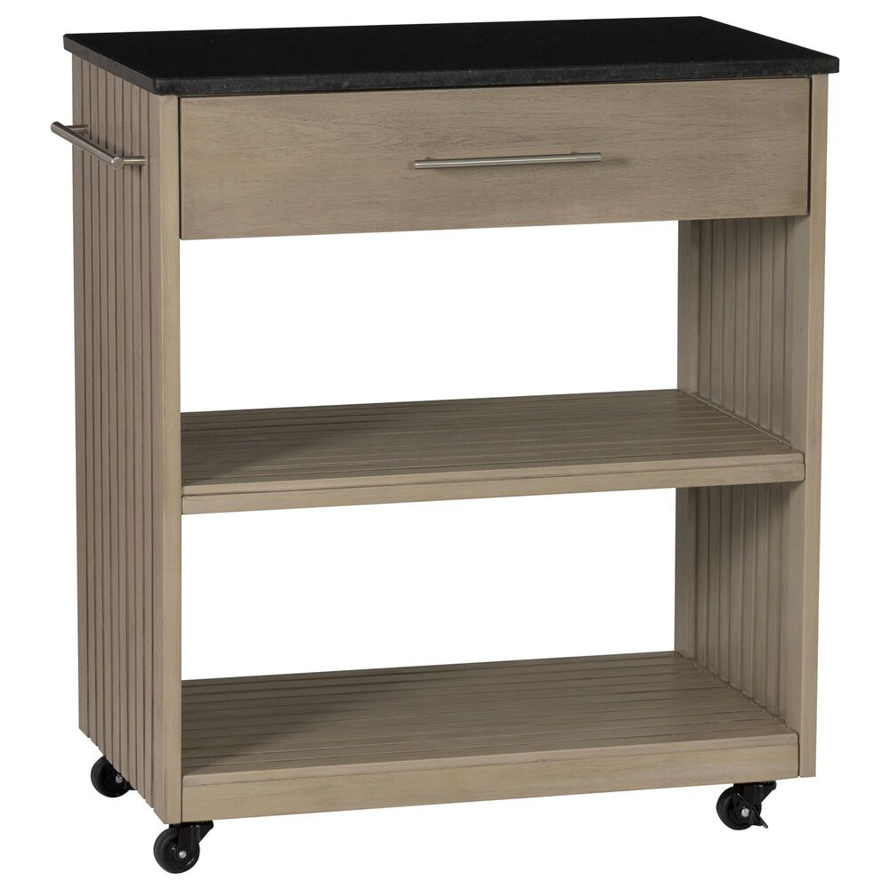 Linden Boulevard Giovanna Kitchen Cart in Grey and Black, , large