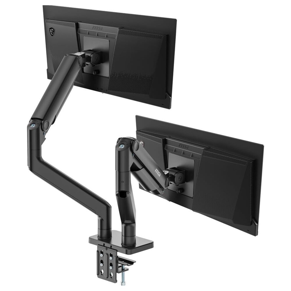 MSI Full-Motion Dual Monitor Desk Mount for 17 to 45" Displays in Matte Black, , large