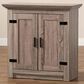 Baxton Studio Bruce 2-Door Shoe Storage Cabinet in Oak Brown, , large