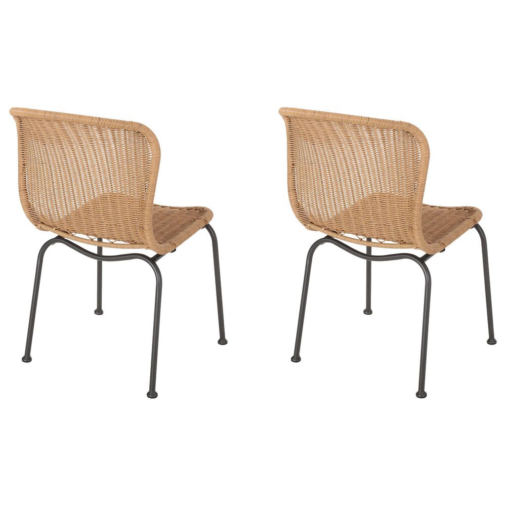 Hearth and Haven Boho Outdoor Chair in Light Brown &#40;Set of 2&#41;, , large