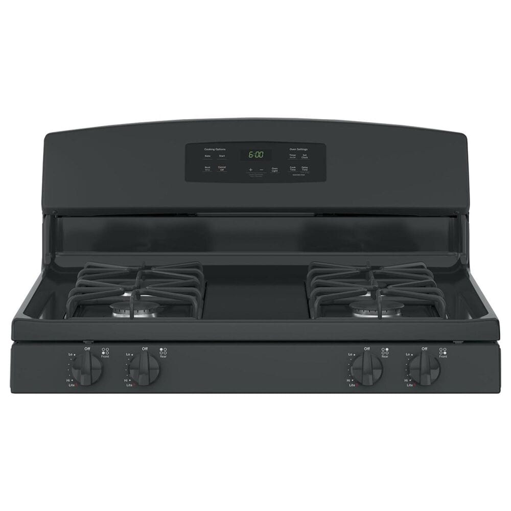 GE Appliances 4.8 Cu. Ft. Freestanding Gas Range in Black, , large