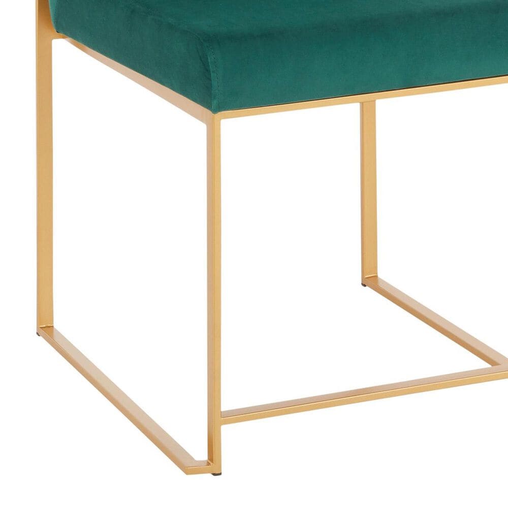 Lumisource Fuji Side Chair with Green Cushion in Gold &#40;Set of 2&#41;, , large