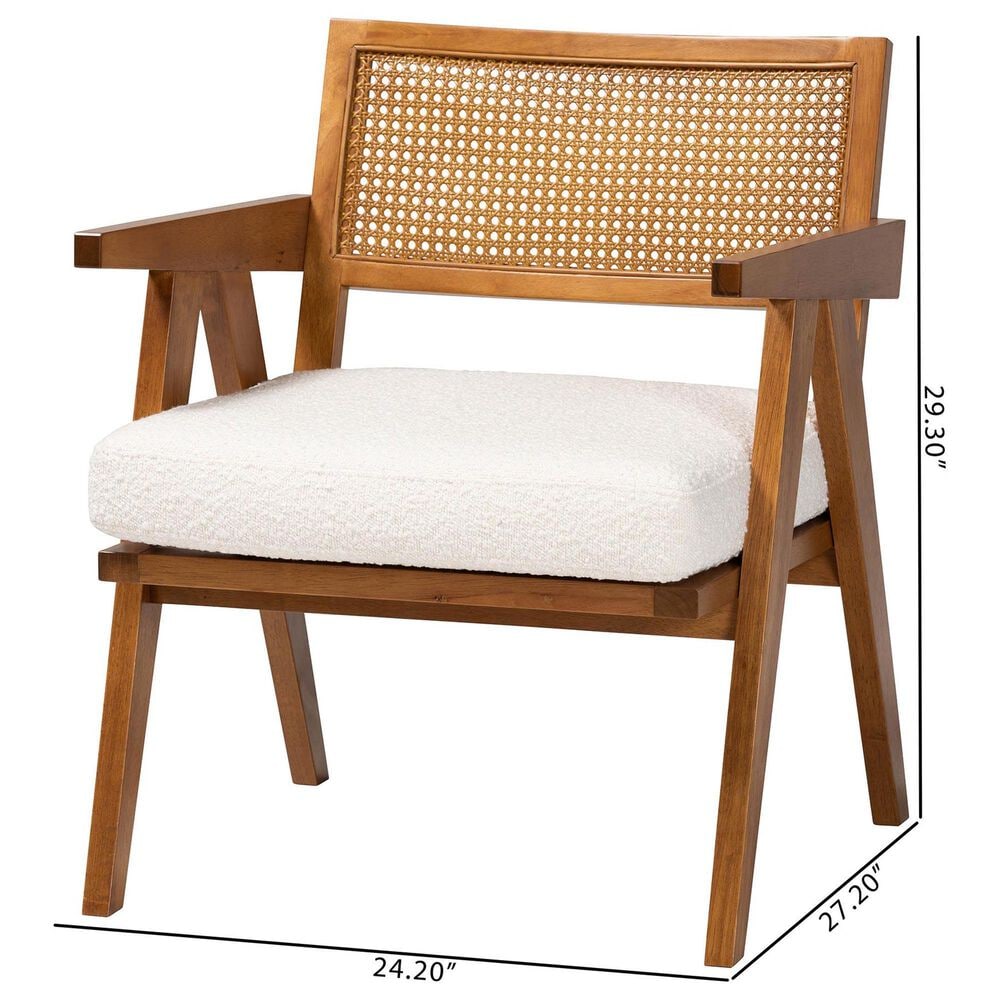 Baxton Studio Jetsam Arm Chair in Cream, , large