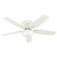 Hunter Kenbridge Low Profile 52" Ceiling Fan with LED Lights in Fresh White, , large