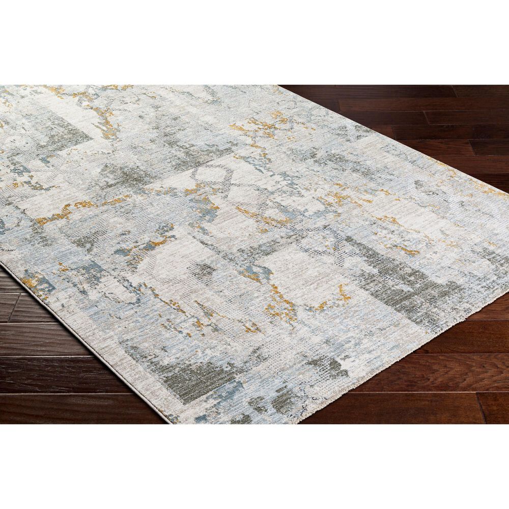 Surya Dresden Taupe, Off-White, Dusty Sage, Deep Teal, Light Gray, Mustard and Ink Blue 7&#39;10&quot; x 10&#39;2&quot; Area Rug, , large