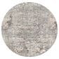 Surya Presidential PDT-2303 7"9" Round Blue, Gray and Orange Area Rug, , large
