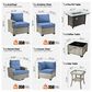 HOMLUX 10-Piece Modular Patio Conversation Set in Denim Blue, , large