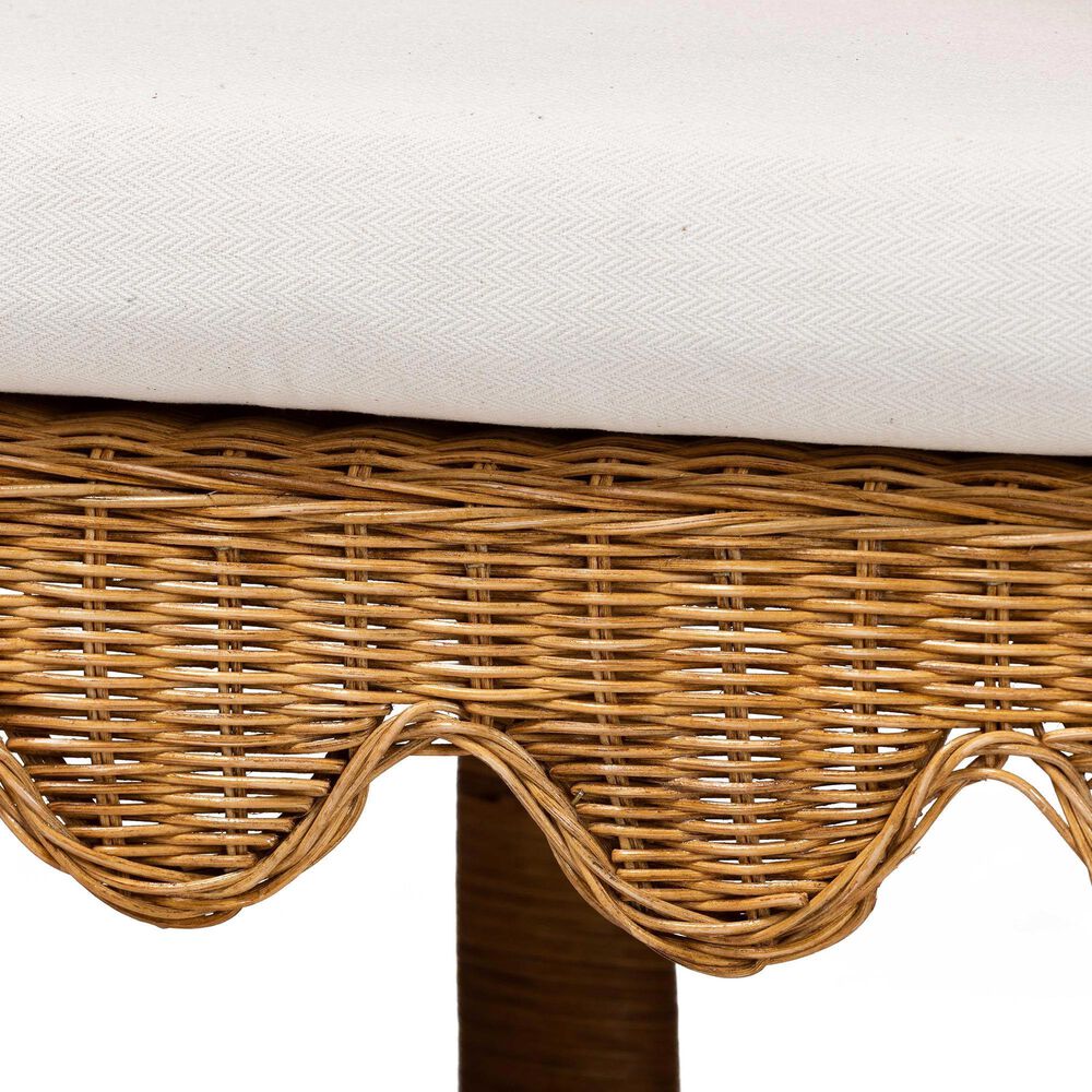 Baxton Studio Seranay Dining Bench in Light Honey, , large