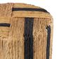 Maple and Jade Banana Leaf Drum Linear Wrapped End Table in Brown and Navy Blue, , large