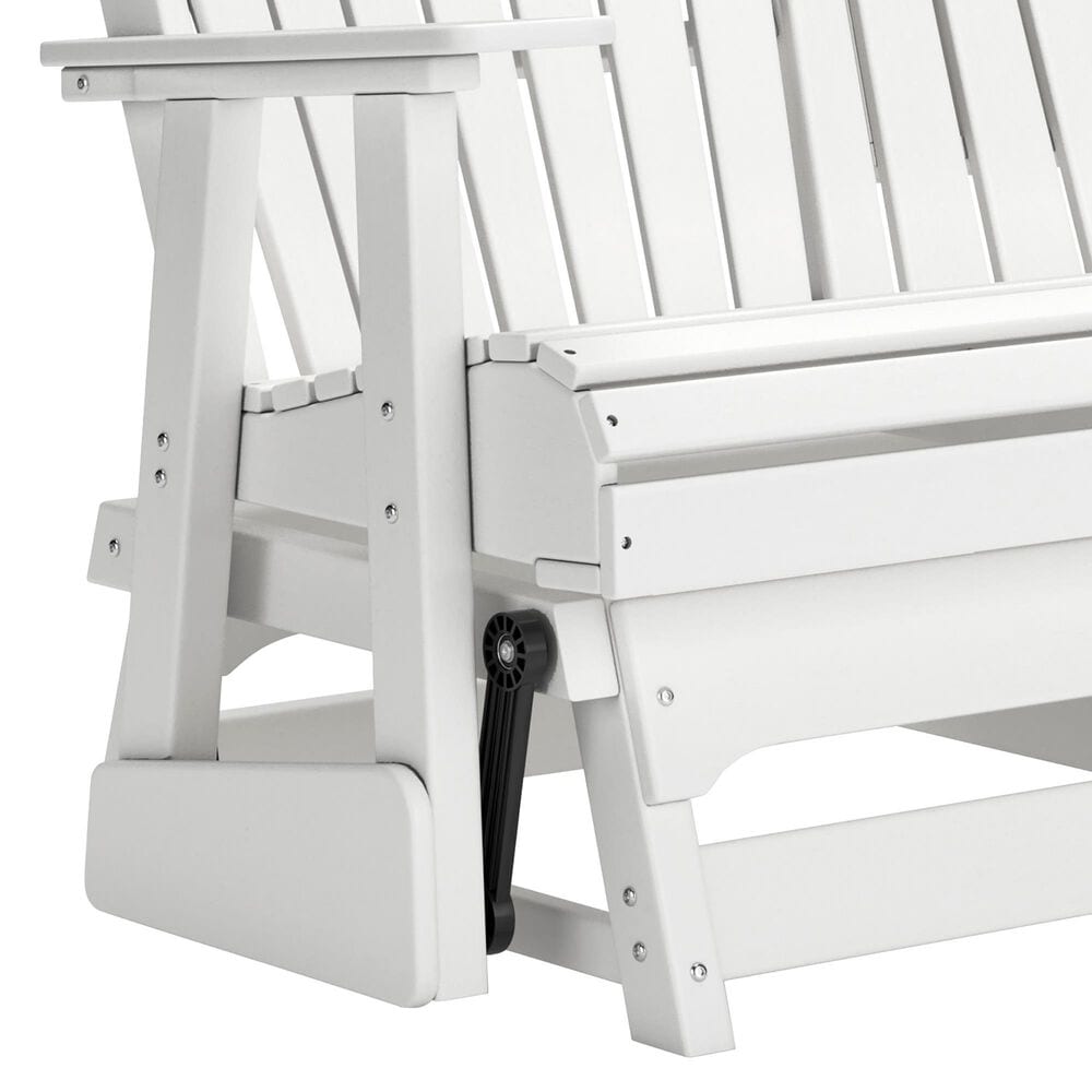 Ashley Hyland Wave Patio Glider Loveseat in White, , large
