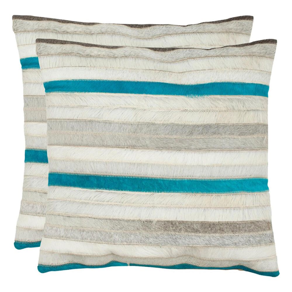Safavieh 22" x 22" Quinn Pillow in Grey - Set of 2, , large