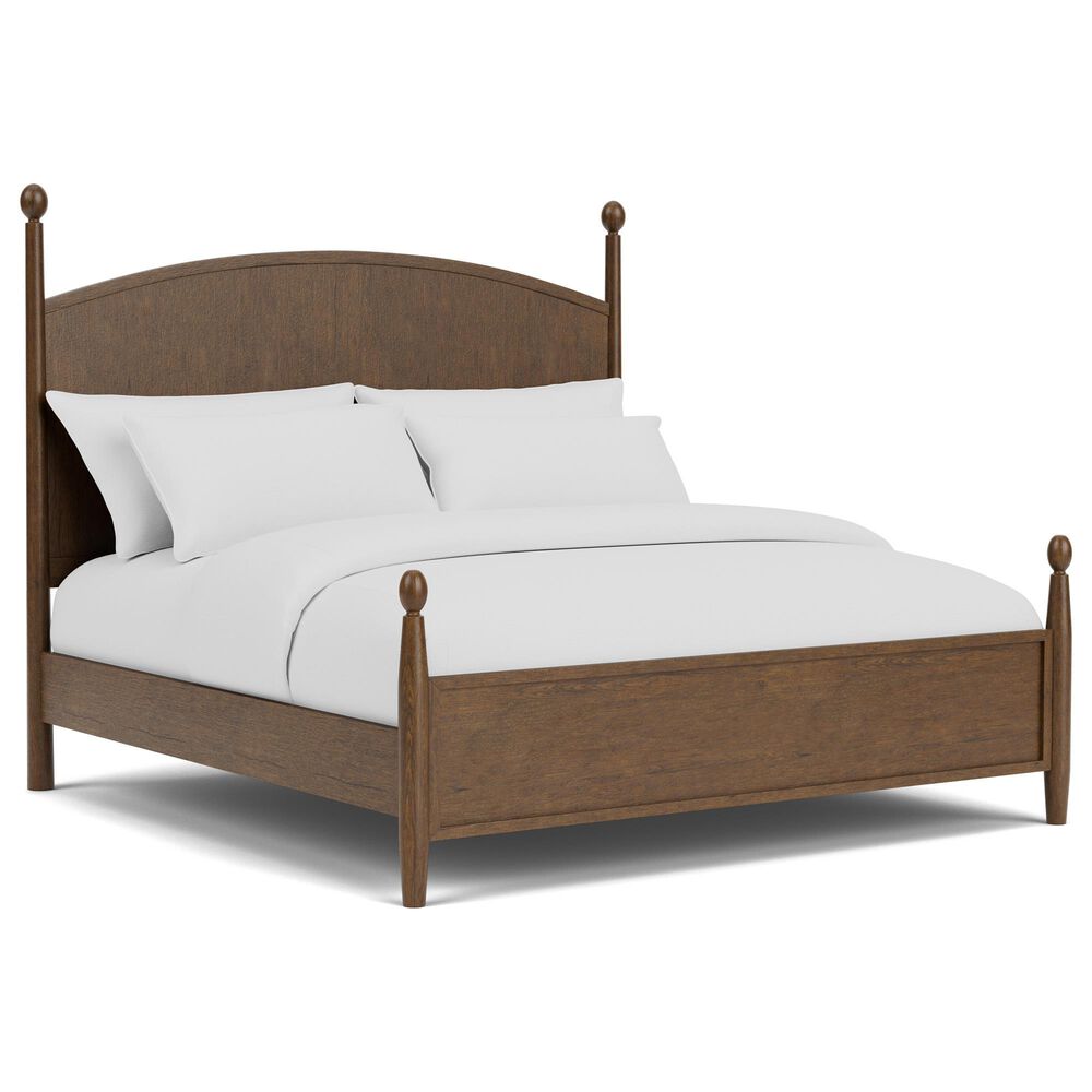 Riverside Furniture Calhoun 4-Piece King Panel Bedroom Set in Whiskey Oak, , large