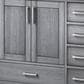 Lexora Home Jacques 60" Double Bathroom Vanity in Distressed Grey with 2 cm White Cultured Marble Top and Rectangular Sinks, , large