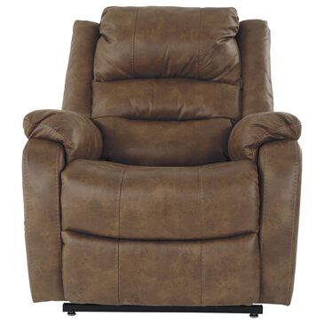 Signature Design by Ashley Yandel Power Lift Recliner in Saddle, , large