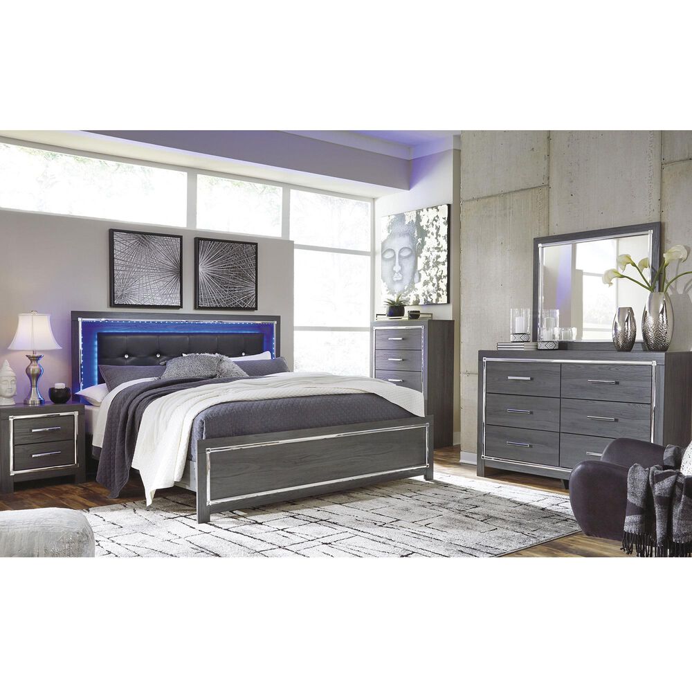 Ashley Lodanna 4-Piece King Bedroom Set in Gray, , large