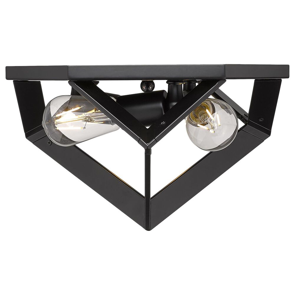 Golden Lighting Architect Flush Mount in Matte Black, , large