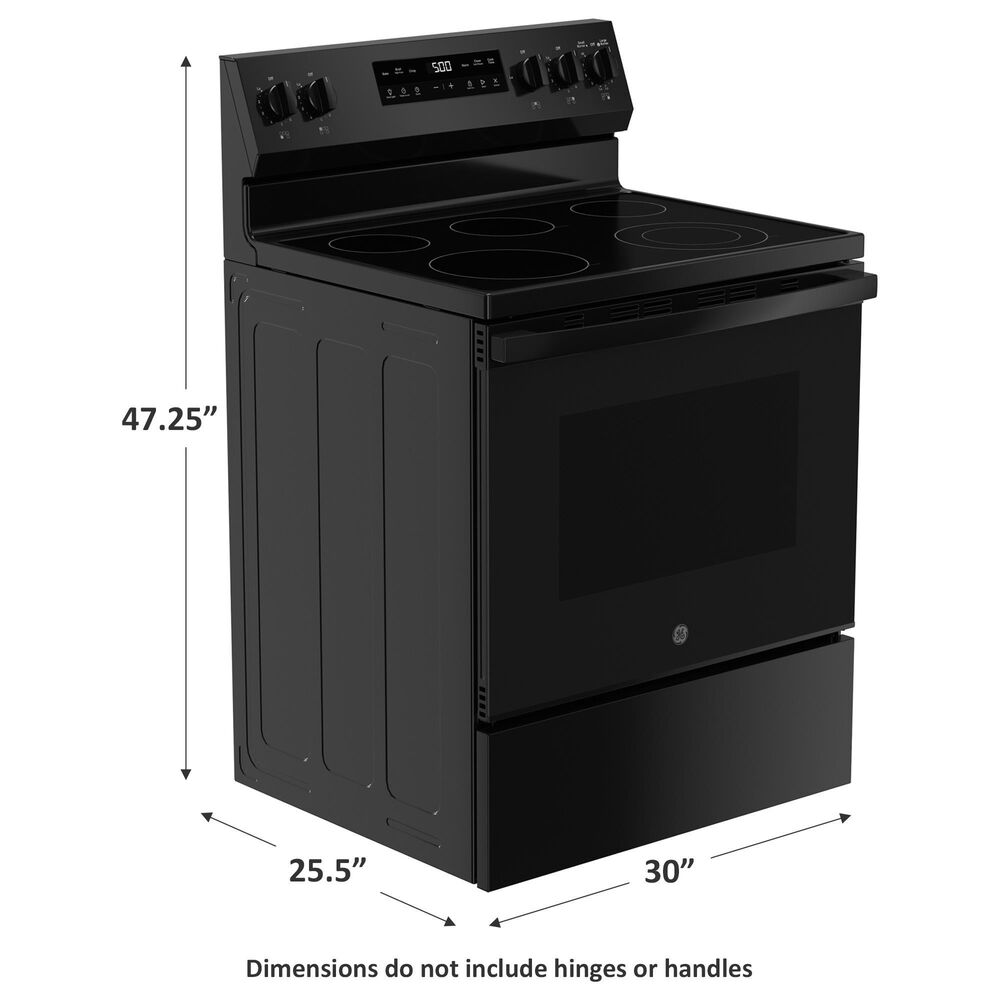 GE Appliances 30&quot; Freestanding Electric Range with Self-Clean in Black, , large