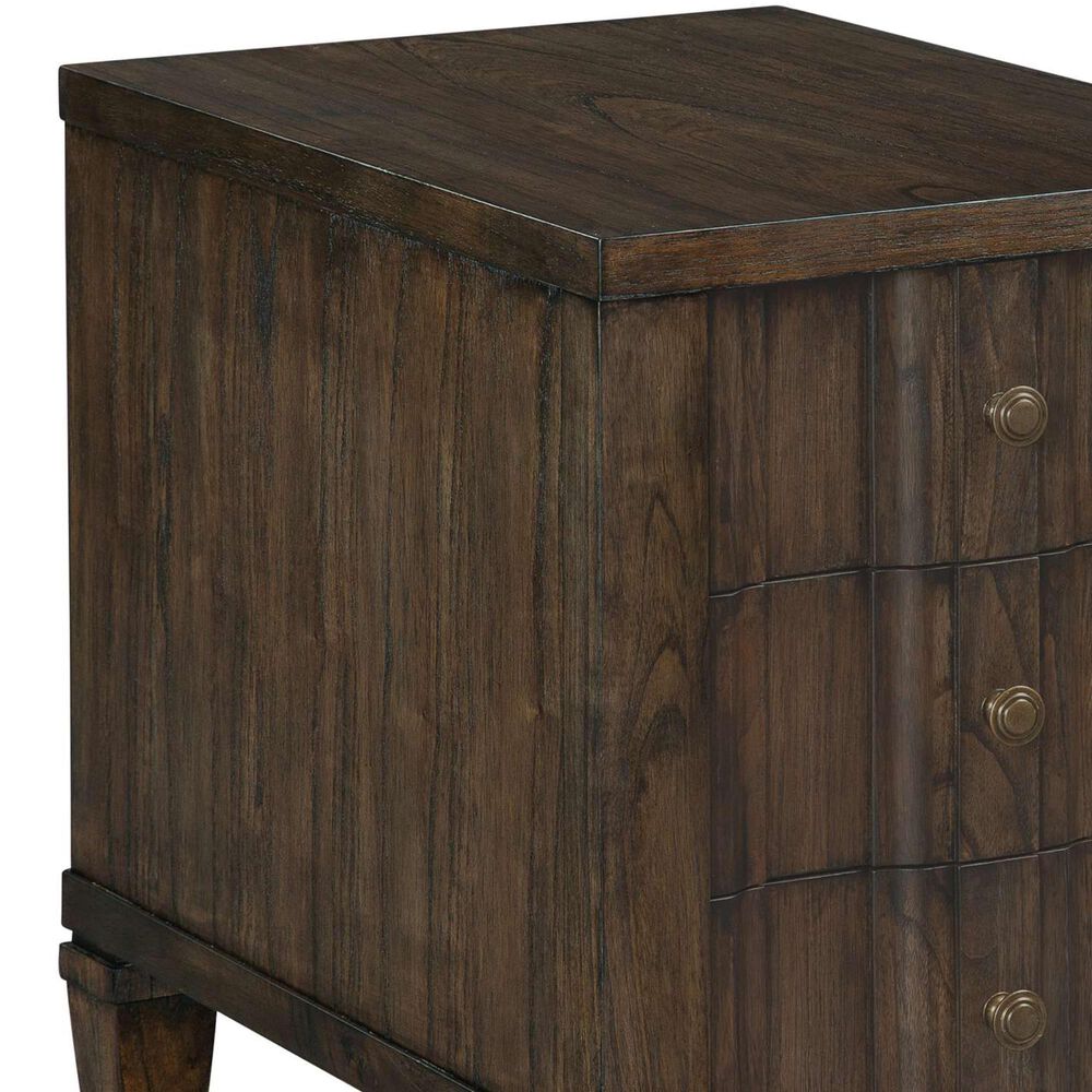 Hekman Linwood 3-Drawer Chairside Chest in Brown, , large