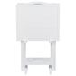 Linon Home Decor Lisbon Folding TV Tray Table Set with Stand in White (Set of 4), , large
