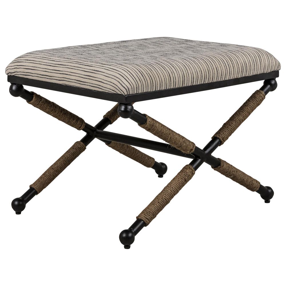 Linden Boulevard Striped Accent Stool, , large