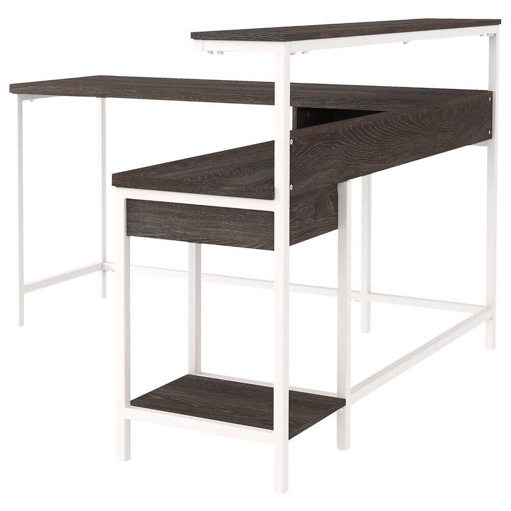 Ashley Dorrinson Storage L-Desk in Two-tone, , large