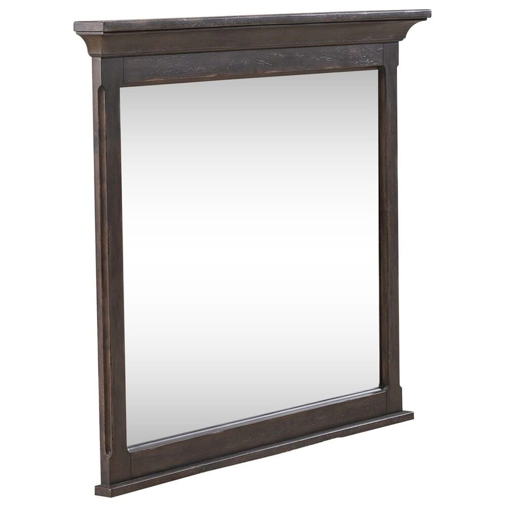 Belle Furnishings Paradise Valley Landscape Mirror in Saddle Brown, , large