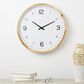 Maple and Jade Decorative Wall Clock with White Backing in Light Brown, , large