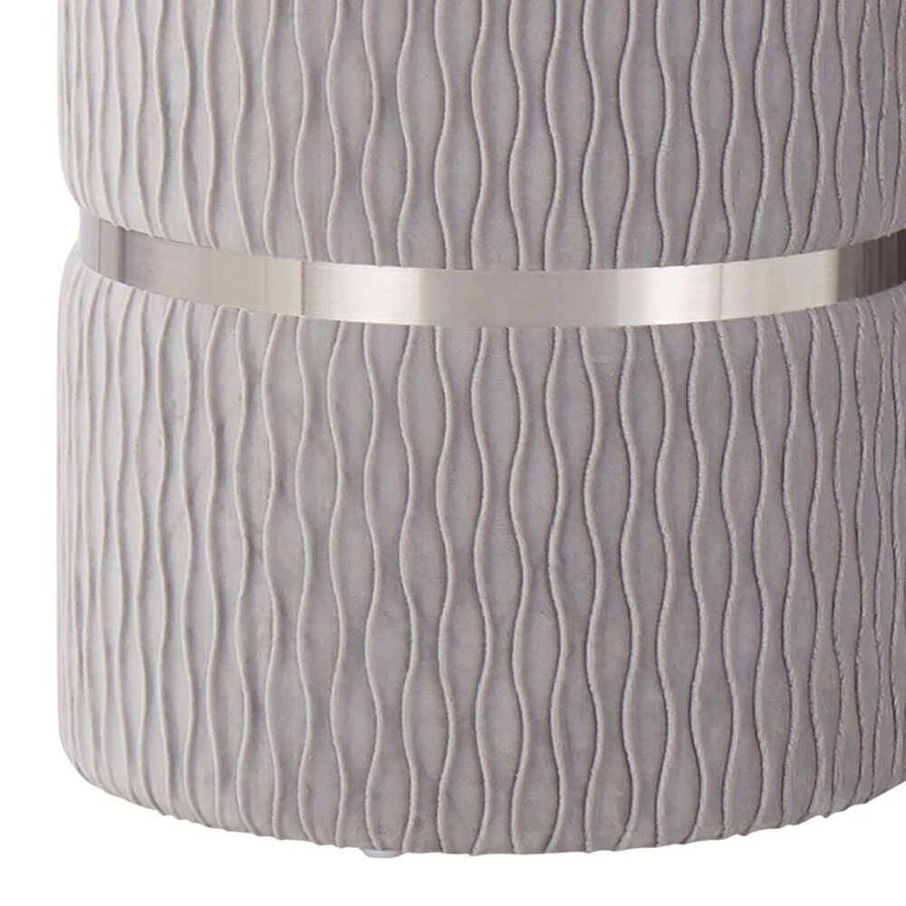 Lumisource Cinch 2-Piece Nesting Ottoman Set in Silver, , large