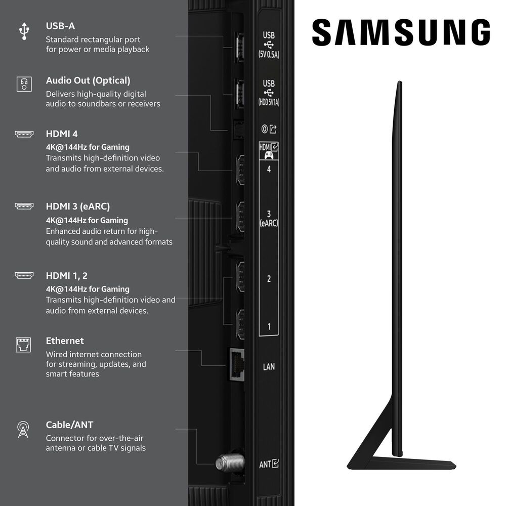 Samsung 55" Class Neo QN70F QLED 4K Vision AI - Smart TV with S-Series 5.0 Channel Soundbar in Black, , large