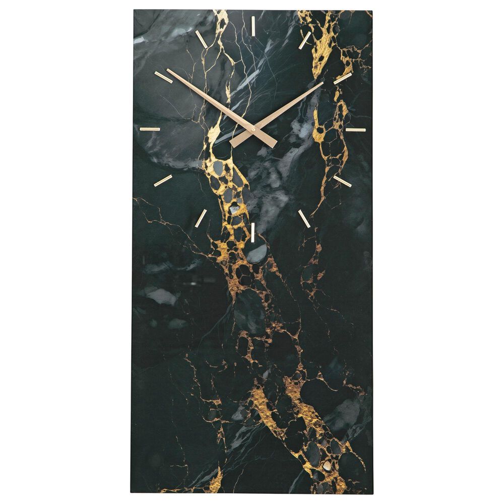 Ashley Teague Wall Clock in Black and Gold, , large
