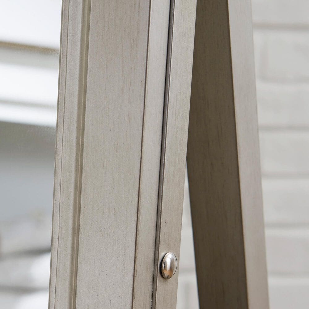 Ashley Evesen Floor Standing Mirror in Satin Silver, , large