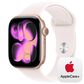 Apple Watch Series 11 (GPS+Cellular) 46mm Aluminum Case with Light Blush Sport Band - S/M in Rose Gold and 2-Year AppleCare+, , large