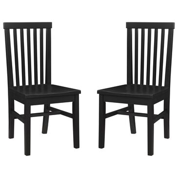 Linon Home Decor Percival Side Chair in Matte Black (Set of 2), , large