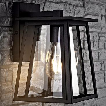 Safavieh Stern Outdoor Wall Lantern in Black, , large