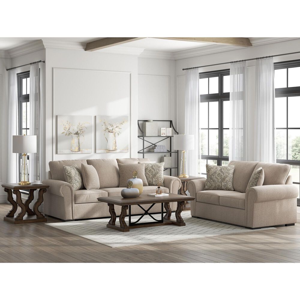 Ashley Sararose Stationary Sofa in Heather, , large
