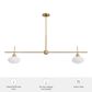 Hunter Getty Jasmine Roth 2-Light Linear Ceiling Light in Luxe Gold, , large