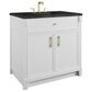 James Martin Bellshire 36" Single Bathroom Vanity in Bright White with 3 cm Phantome Eclos Top and Rectangular Sink, , large