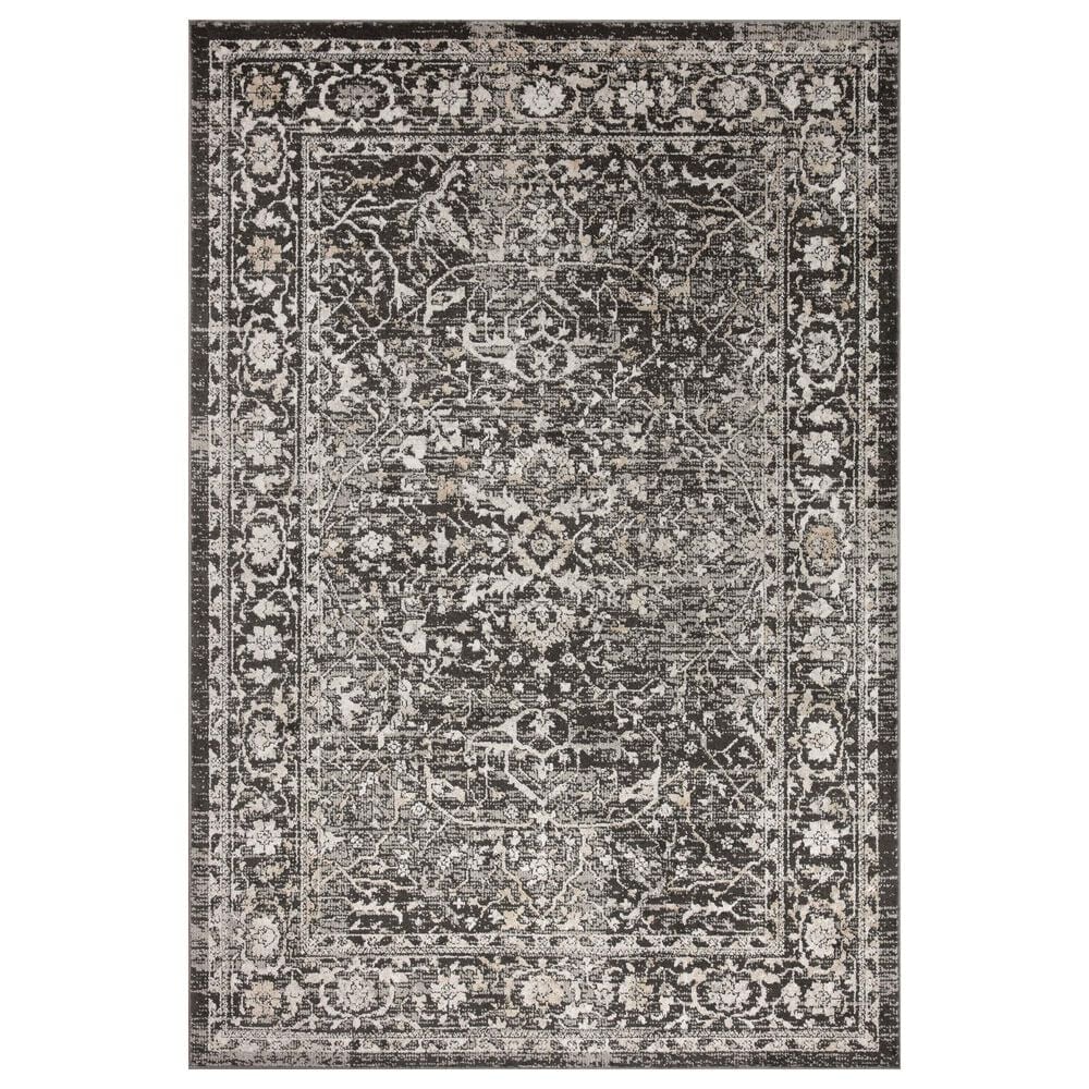 Loloi II Odette 11"2" x 15"7" Charcoal and Silver Area Rug, , large