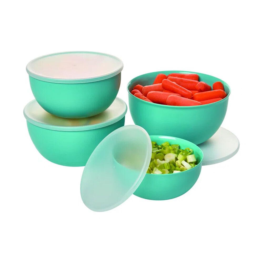 KitchenAid 4-Piece Meal Prep Bowl Set with Lids in Aqua Sky, , large