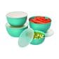 KitchenAid 4-Piece Meal Prep Bowl Set with Lids in Aqua Sky, , large