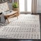 Safavieh Martha Stewart Lucia Shag MSR0737A 5"1" x 7"6" White and Light Grey Area Rug, , large