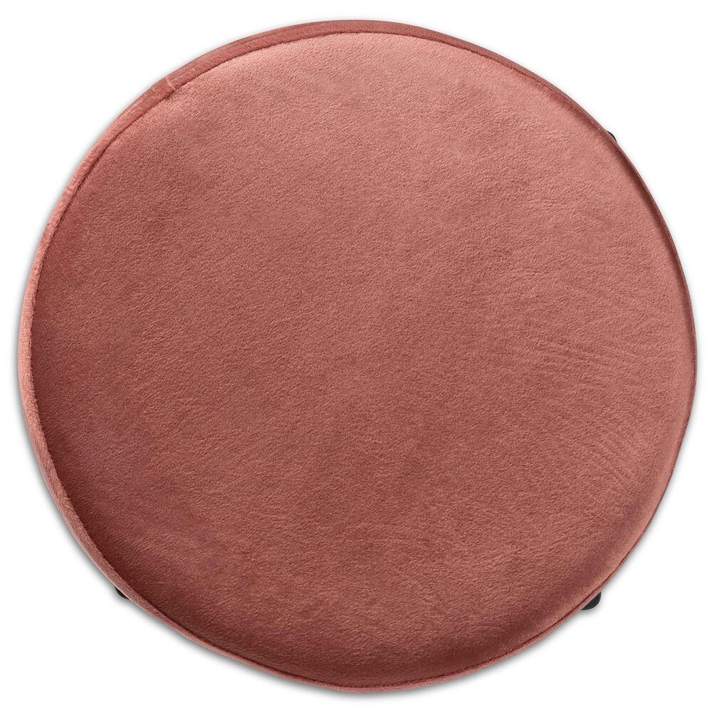 Baxton Studio Thurman Ottoman in Pink, , large