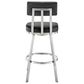 Blue River Benjamin Swivel Counter Stool with Black Cushion in Brushed Stainless Steel, , large