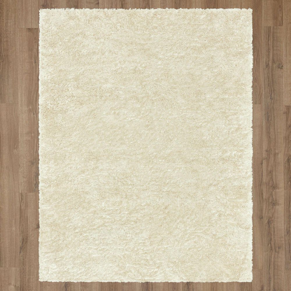 Karastan Billow Shag 5&#39;3&quot; x 8&#39; Ivory Area Rug, , large