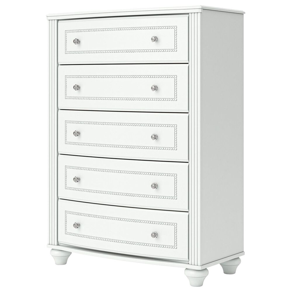 Ashley Kozlani 5-Drawer Chest in White, , large