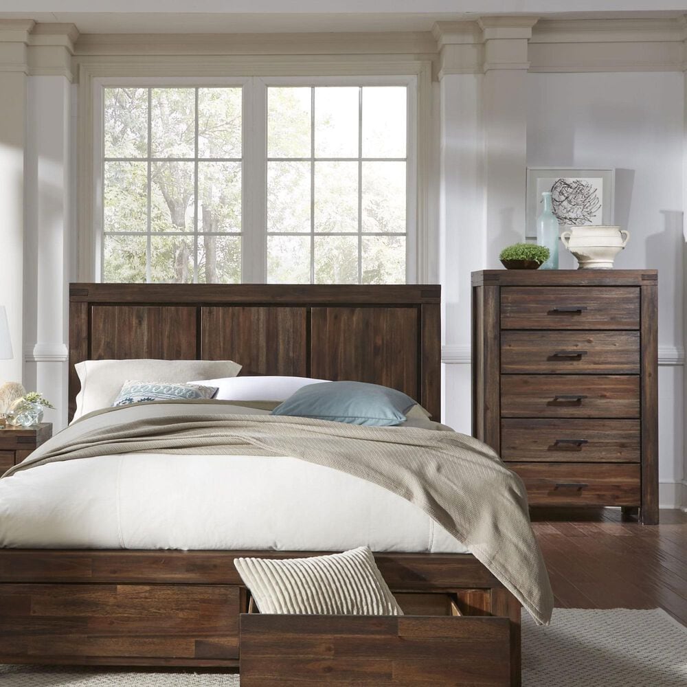 Urban Home Meadow 5-Drawer Chest in Distressed Brick Brown, , large