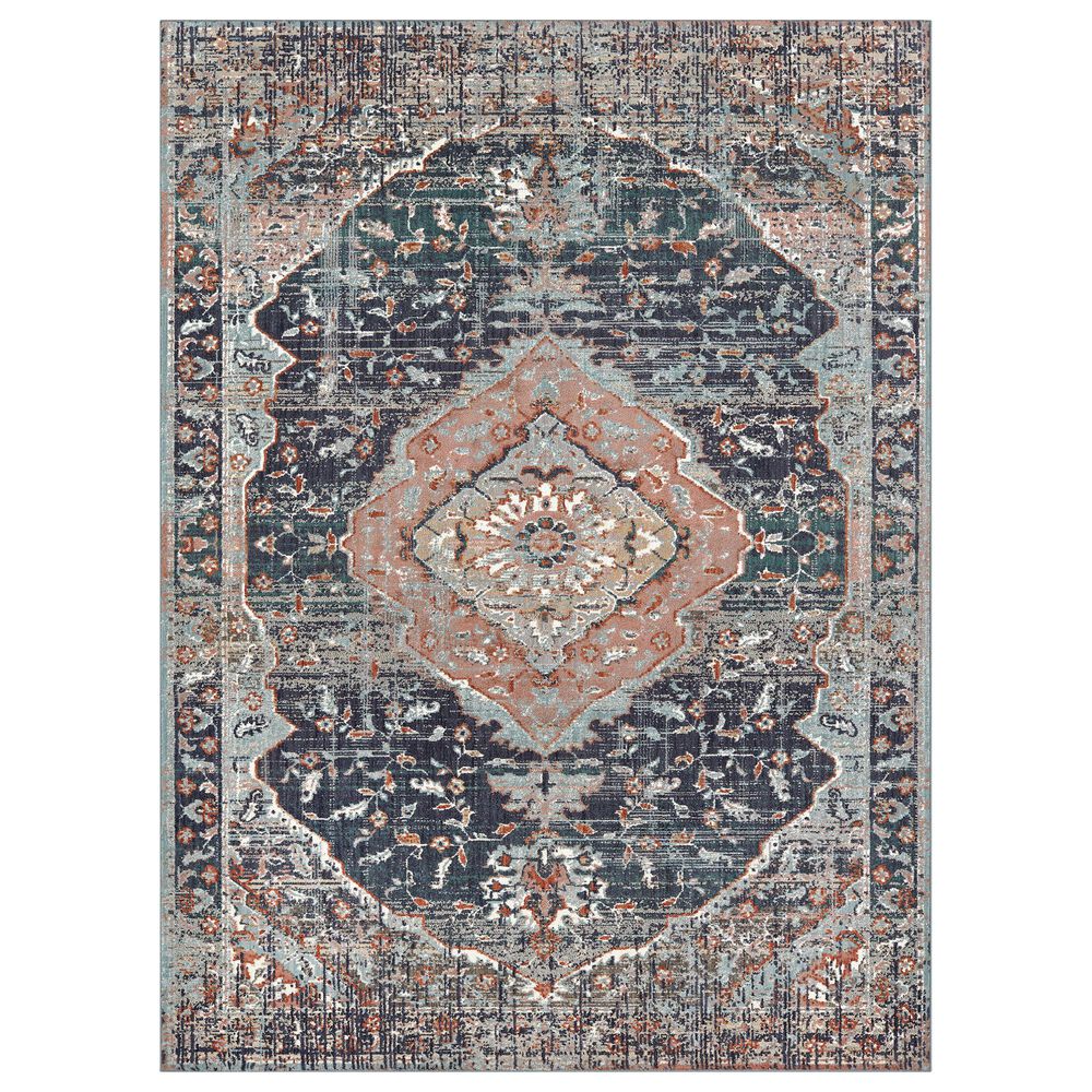 Karastan Soiree Solace 91965-50102 5"3" x 7"6" Indigo Area Rug, , large